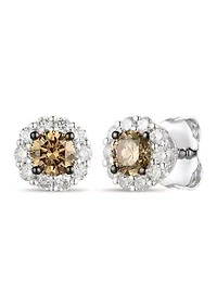 1/3 ct. t.w. Chocolate Diamonds®, 1/5 ct. t.w. Nude Diamonds™ Stud Earrings in 14K Vanilla Gold®