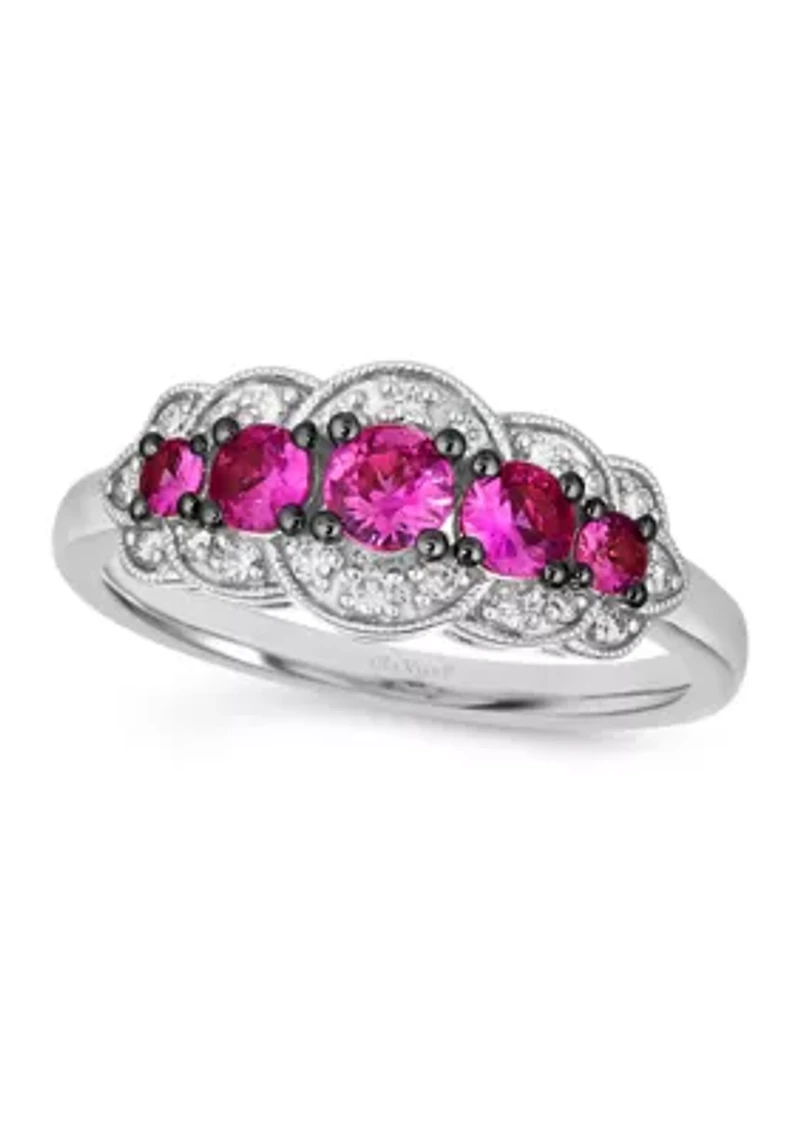 Ring featuring 5/8 ct. t.w. Passion Ruby™, 1/6 ct. t.w. Nude Diamonds™ set in 14K Vanilla Gold®