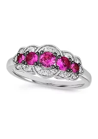  Ring featuring 5/8 ct. t.w. Passion Ruby™, 1/6 ct. t.w. Nude Diamonds™ set in 14K Vanilla Gold®