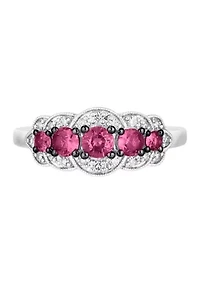  Ring featuring 5/8 ct. t.w. Passion Ruby™, 1/6 ct. t.w. Nude Diamonds™ set in 14K Vanilla Gold®
