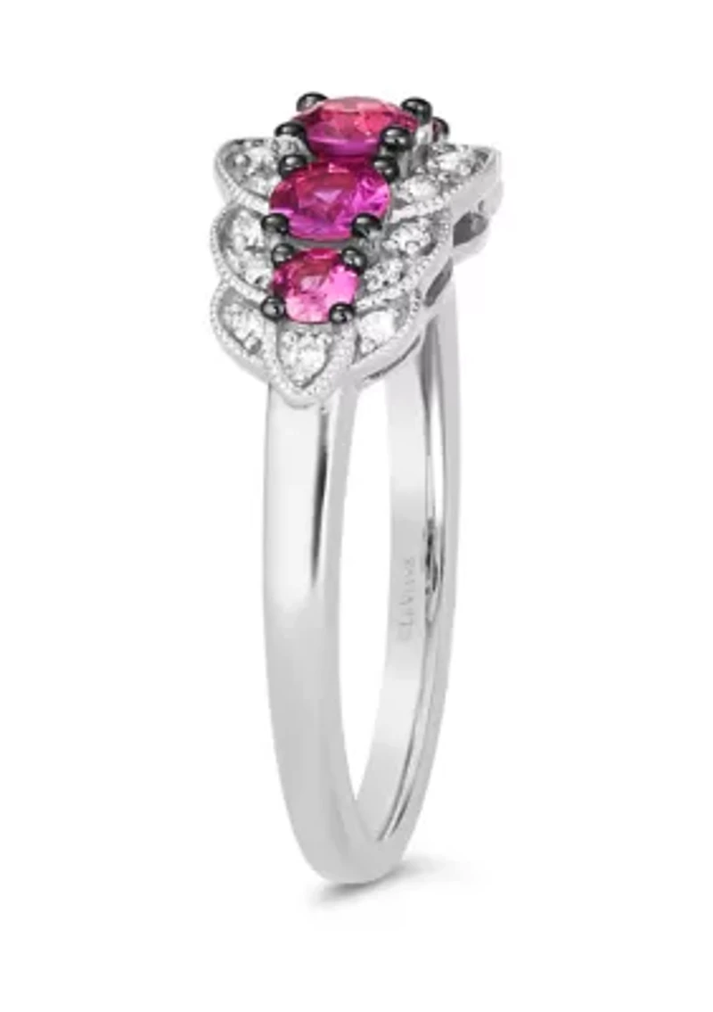 Ring featuring 5/8 ct. t.w. Passion Ruby™, 1/6 ct. t.w. Nude Diamonds™ set in 14K Vanilla Gold®