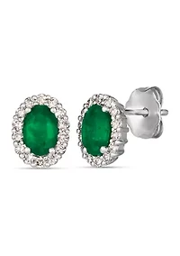  Earrings featuring 5/8 ct. t.w. Costa Smeralda Emeralds™, 1/4 ct. t.w. Nude Diamonds™ set in 14K Vanilla Gold®