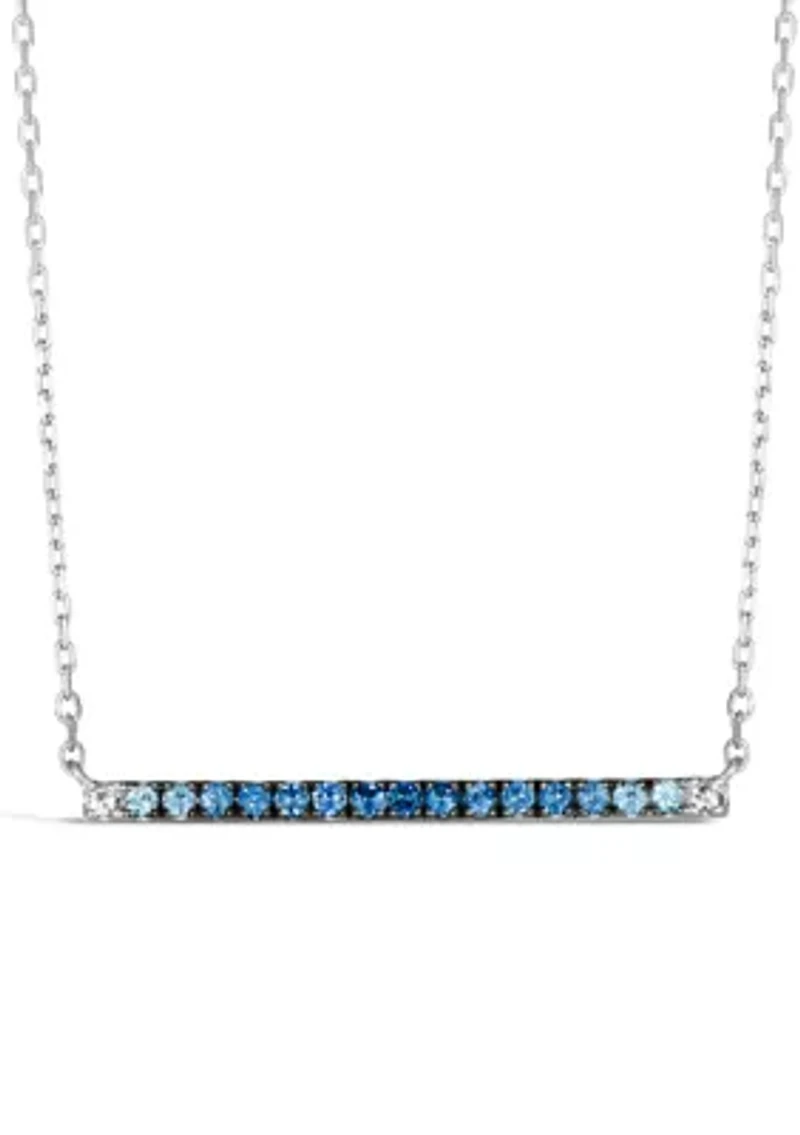 1/3 ct. t.w. Sapphire and White Sapphire Necklace in 14K Vanilla Gold®