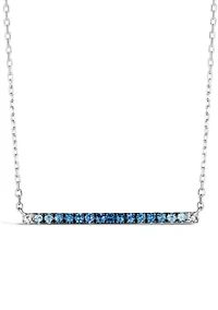 1/3 ct. t.w. Sapphire and White Sapphire Necklace in 14K Vanilla Gold®