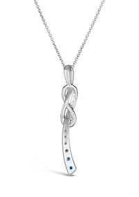 3/8 ct. t.w. Denim Ombré®, 1/10 ct. t.w. White Sapphire Ombré Pendant Necklace in 14K Vanilla Gold®
