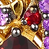 Earrings featuring 4.5 ct. t.w. Pomegranate Garnet™, 1.25 ct. t.w. Grape Amethyst™,  set in 14K Honey Gold™