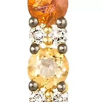 1/2 ct. t.w. Diamond and Multi Stone Stick Pendant Necklace in 14K Honey Gold™