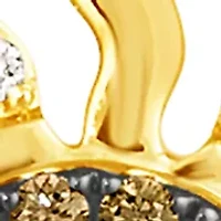 1/6 ct. t.w. Chocolate Diamonds®, 1/10 ct. t.w. Nude Diamonds™ Sun Necklace in 14K Honey Gold™