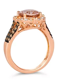 2 ct. t.w. Peach Morganite™, 1/3 ct. t.w. Chocolate Diamonds®, 1/4 ct. t.w. Nude Diamonds™ Ring