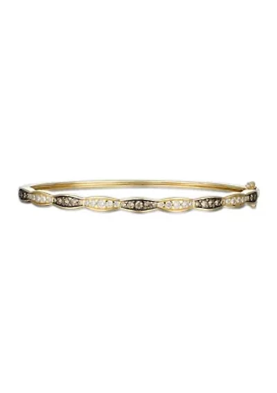 7/8 ct. t.w. Diamond Bangle Bracelet in 14K Honey Gold™ 