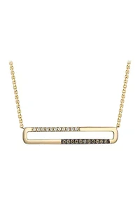 1/6 ct. t.w. Chocolate Diamonds® and Nude Diamonds™ Bar Necklace in 14K Honey Gold™