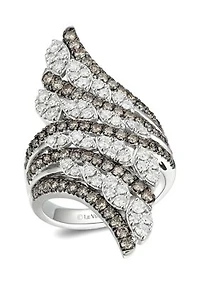 7/8 ct. t.w. Vanilla Diamonds®, 1.25 ct. t.w. Chocolate Diamonds® Ring in Platinum