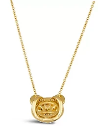 1/3 ct. t.w. Nude Diamonds™, Blackberry Diamonds® Enamel Panda Pendant Necklaceset in 14K Honey Gold™