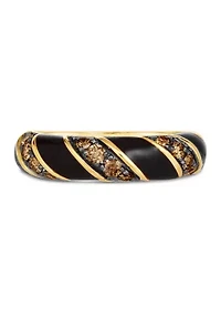 3/8 ct. t.w. Chocolate Diamonds® Chocolatier® Enamel Ring in 14K Honey Gold™