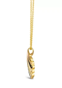 1/6 ct. t.w.. Chocolate Diamonds®, 1/15 ct. t.w. Nude Diamonds™ Shell Pendant Necklace in 14K Honey Gold™