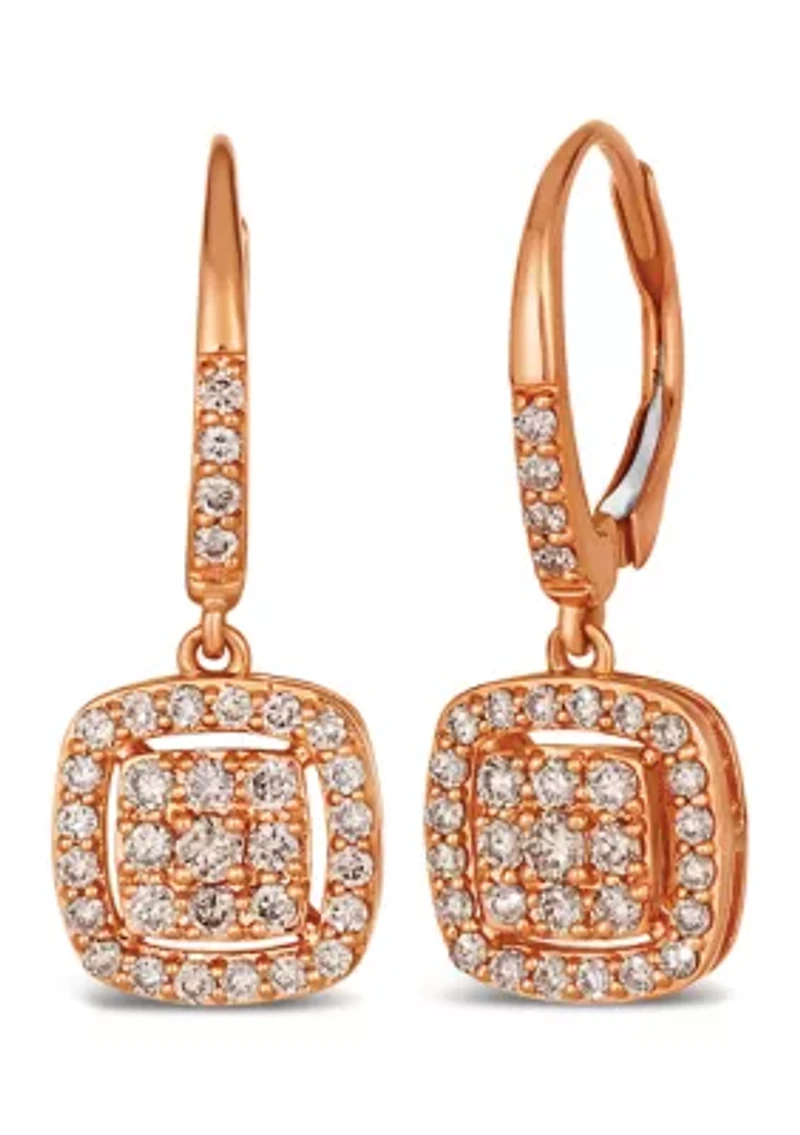 5/8 ct. t.w. Nude Diamonds™ Drop Earrings in 14K Strawberry Gold®