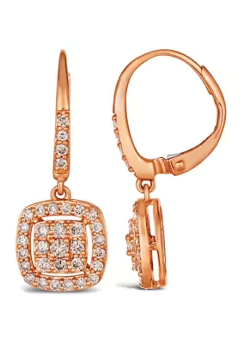 5/8 ct. t.w. Nude Diamonds™ Drop Earrings in 14K Strawberry Gold®