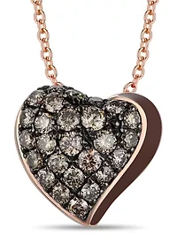 1/2 ct. t.w. Chocolate Diamonds® Godiva Heart Pendant