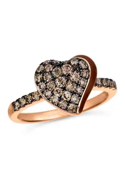 Godiva x Le Vian Enamel Ring featuring 5/8 ct. t.w. Chocolate Diamonds® Ring