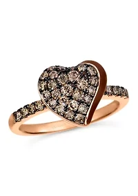 Godiva x Le Vian Enamel Ring featuring 5/8 ct. t.w. Chocolate Diamonds® Ring