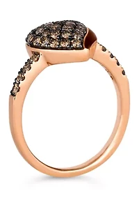 Godiva x Le Vian Enamel Ring featuring 5/8 ct. t.w. Chocolate Diamonds® Ring