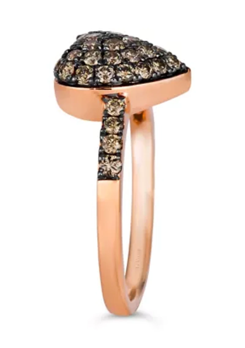 Godiva x Le Vian Enamel Ring featuring 5/8 ct. t.w. Chocolate Diamonds® Ring