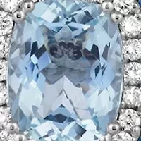 2.5 ct. t.w. Sea Blue Aquamarine®, 5/8 ct. t.w. Blueberry Sapphire™, 3/8 ct. t.w. Vanilla Diamonds® , Chocolate Diamonds® Necklace in 14K Vanilla Gold®