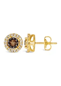 Diamond Illusion 3/8 ct. t.w. Diamond Stud Earrings in 14K Yellow Gold