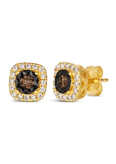 Diamond Illusion 3/8 ct. t.w. Diamond Square Stud Earrings in 14K Yellow Gold
