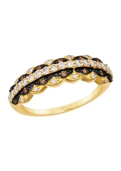 3/8 ct. t.w. Nude Diamonds™, 1/10 ct. t.w. Chocolate Diamonds® Ring in 14K Honey Gold™