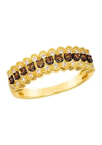 1/5 ct. t.w. Chocolate Diamonds®, 1/6 ct. t.w. Nude Diamonds™ Ring in 14K Honey Gold™