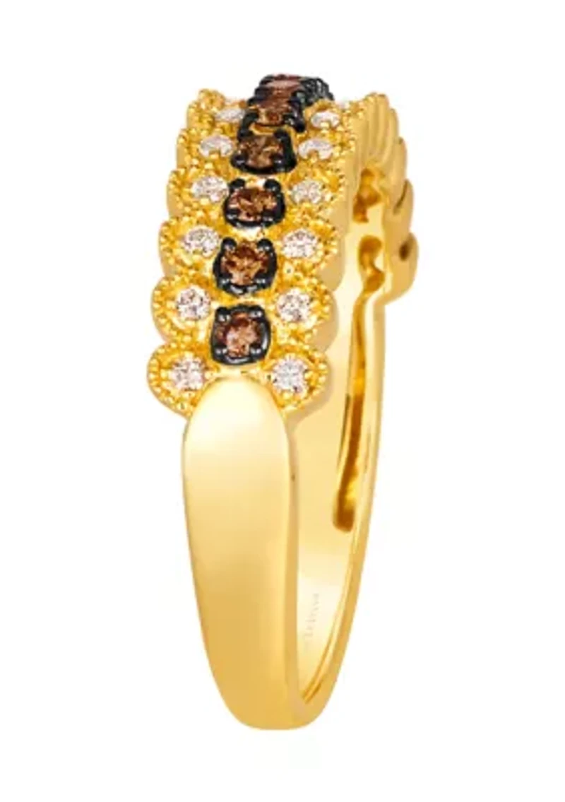 1/5 ct. t.w. Chocolate Diamonds®, 1/6 ct. t.w. Nude Diamonds™ Ring in 14K Honey Gold™