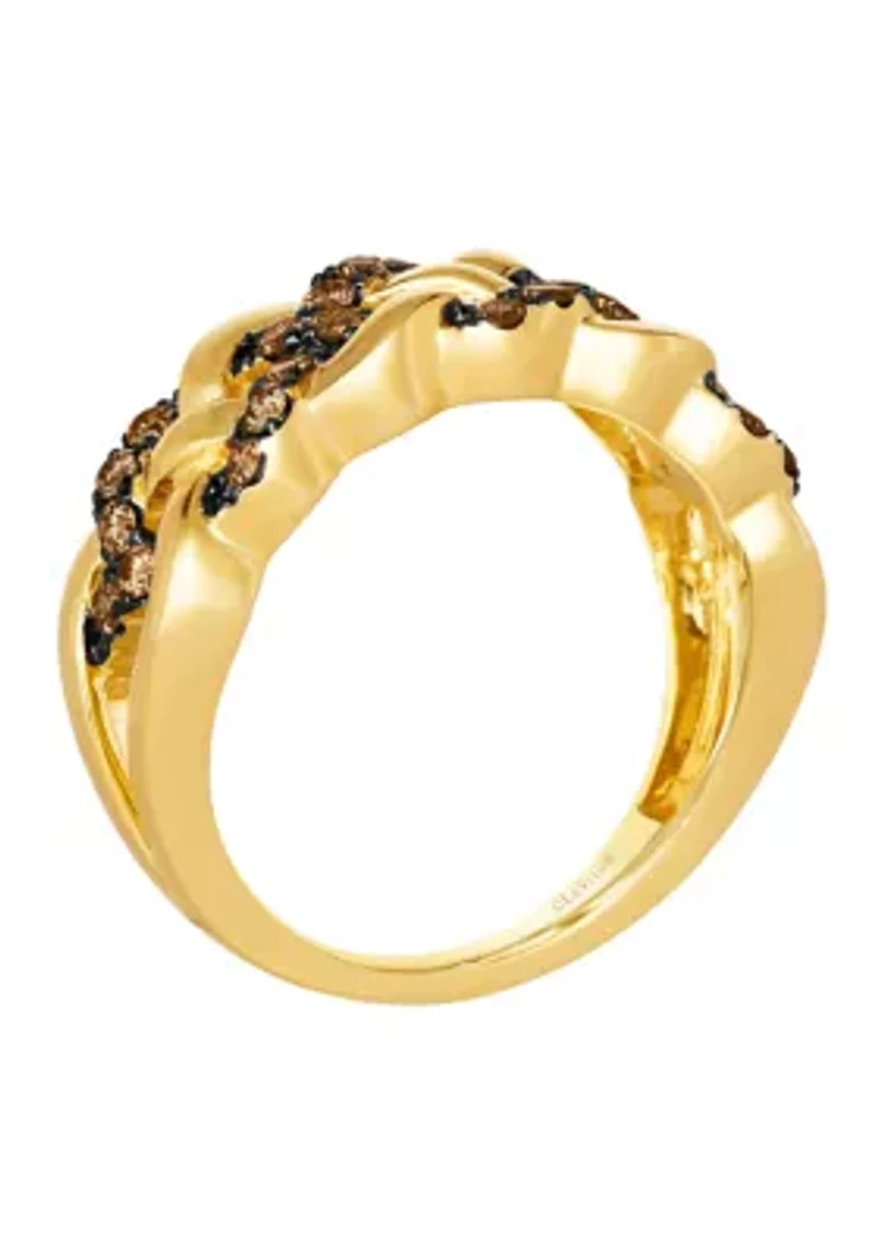 1/2 ct. t.w. Chocolate Diamonds® Chocolatier® Ring in 14K Honey Gold™