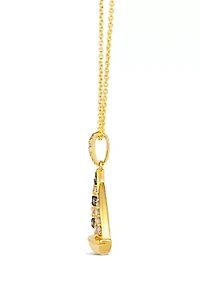 1/4 ct. t.w. Nude Diamonds™, 1/15 ct. t.w. Chocolate Diamonds® Sailboat Pendant Necklace in 14K Honey Gold™