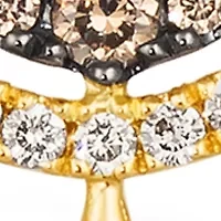 1/4 ct. t.w. Nude Diamonds™, 1/10 ct. t.w. Chocolate Diamonds® Anchor Pendant Necklace in 14K Two Tone Gold