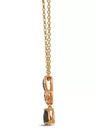Pendant featuring 5/8 cts. Chocolate Quartz®, 1/5 cts. Chocolate Diamonds®, 1/6 cts. Nude Diamonds™ set in 14K Strawberry Gold®