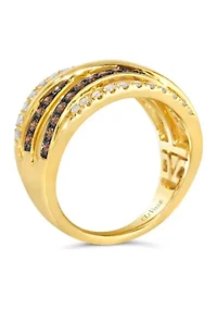 3/4 ct. t.w. Chocolate Diamonds® and Nude Diamonds™ Ring 14K Honey Gold™