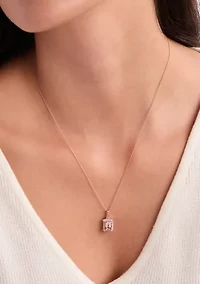 Pendant featuring 1.25 ct. t.w. Peach Morganite™, 1/3 ct. t.w. Bubble Gum Pink Sapphire™, 1/6 ct. t.w. Nude Diamonds™ set in 14K Strawberry Gold®