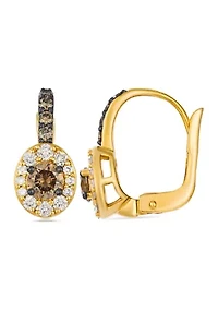 5/8 ct. t.w. Chocolate Diamonds®, 1/3 ct. t.w. Nude Diamonds™ Earrings in 14K Honey Gold™