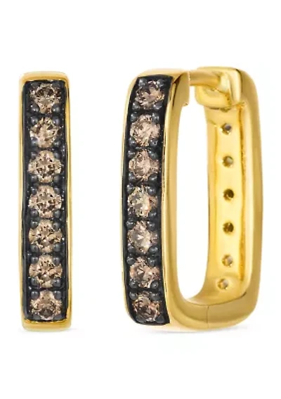 1/3 ct. t.w. Chocolate Diamonds®, 1/3 ct. t.w. Nude Diamonds™ Reversible Earrings in 14K Honey Gold™