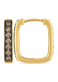 1/3 ct. t.w. Chocolate Diamonds®, 1/3 ct. t.w. Nude Diamonds™ Reversible Earrings in 14K Honey Gold™