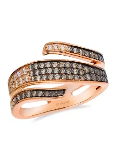 3/4 ct. t.w. Chocolate Ombré Diamonds® Ring in 14K Strawberry Gold®