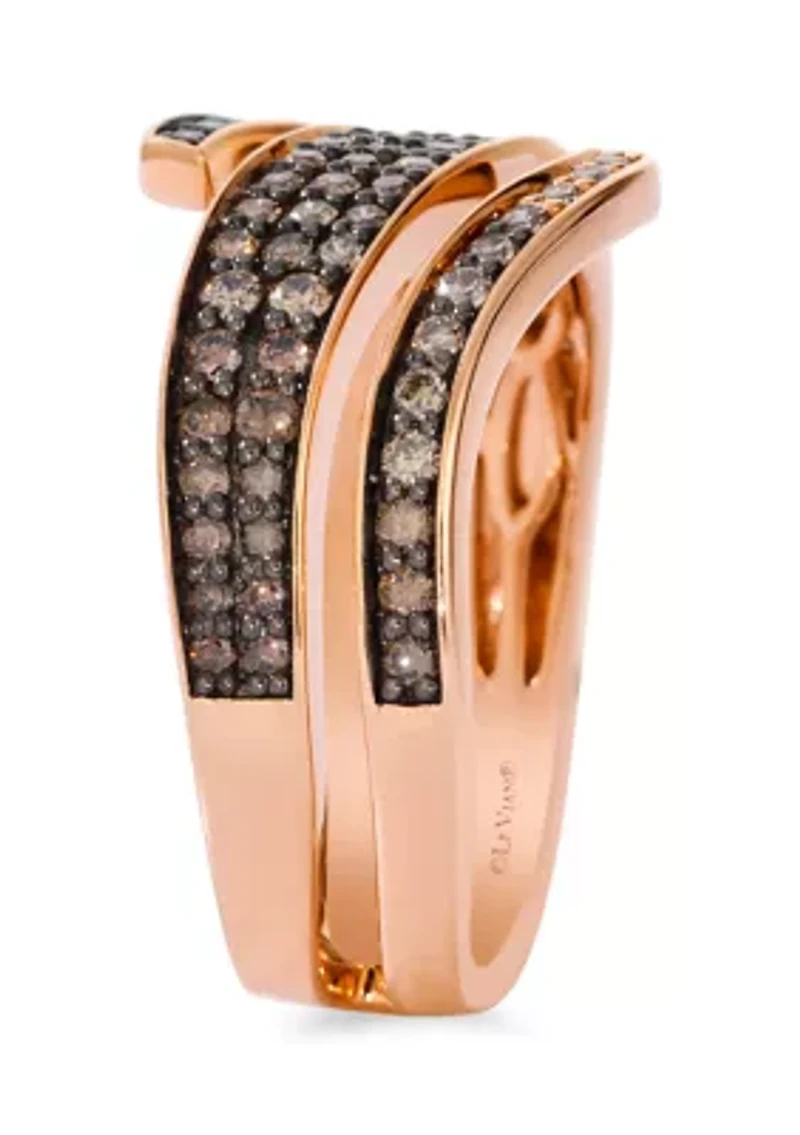 3/4 ct. t.w. Chocolate Ombré Diamonds® Ring in 14K Strawberry Gold®