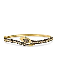 Snake Bangle featuring 1/20 ct. t.w. Blueberry Sapphire™, 1.38 ct. t.w. Chocolate Diamonds®, 5/8 ct. t.w. Nude Diamonds™ set in 14K Honey Gold™
