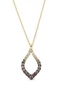 3/4 ct. t.w. Chocolate Ombré Diamonds® Ombré Pendant Necklace in 14K Honey Gold™