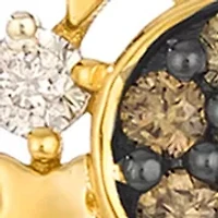 1/4 ct. t.w. Nude Diamonds™, 1/8 ct. t.w. Chocolate Diamonds® Sun and Moon Pendant Necklace in 14K Honey Gold™