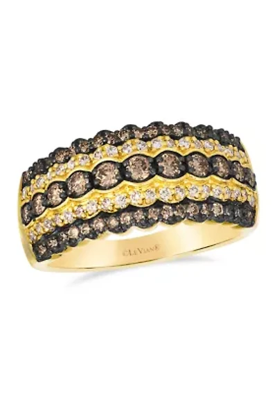 Ring featuring 5/8 ct. t.w. Chocolate Diamonds®, 1/4 ct. t.w. Nude Diamonds™ set in 14K Honey Gold™