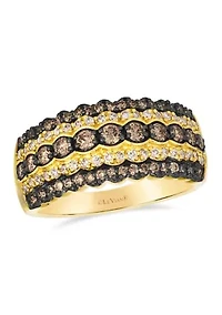 Ring featuring 5/8 ct. t.w. Chocolate Diamonds®, 1/4 ct. t.w. Nude Diamonds™ set in 14K Honey Gold™