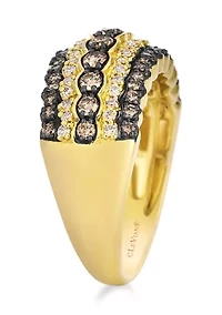 Ring featuring 5/8 ct. t.w. Chocolate Diamonds®, 1/4 ct. t.w. Nude Diamonds™ set in 14K Honey Gold™