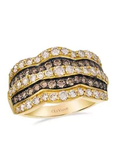 Ring featuring 1 ct. t.w. Nude Diamonds™, 5/8 ct. t.w. Chocolate Diamonds® set in 14K Honey Gold™